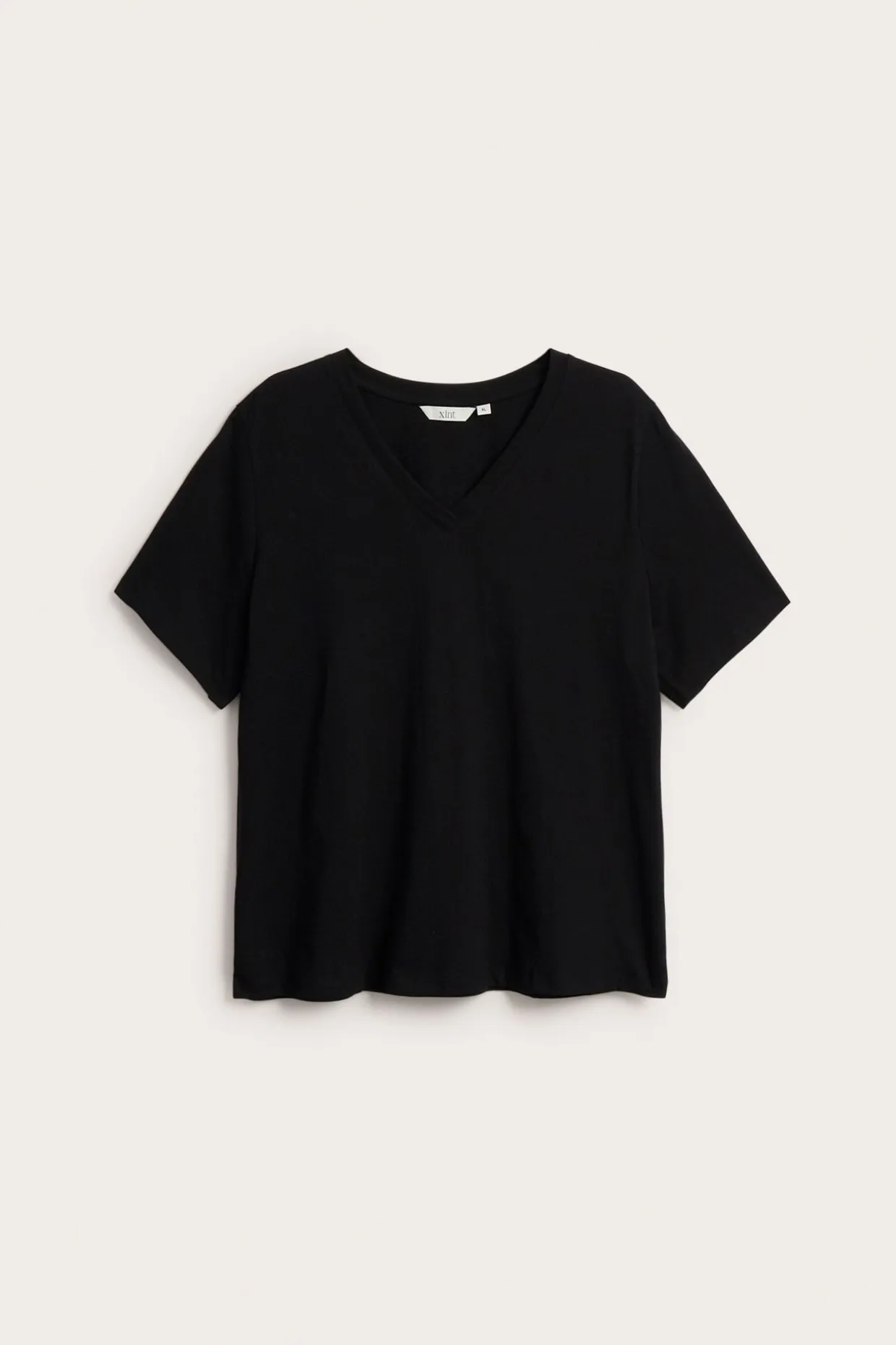 Bawełniany T-shirt z dekoltem w serek