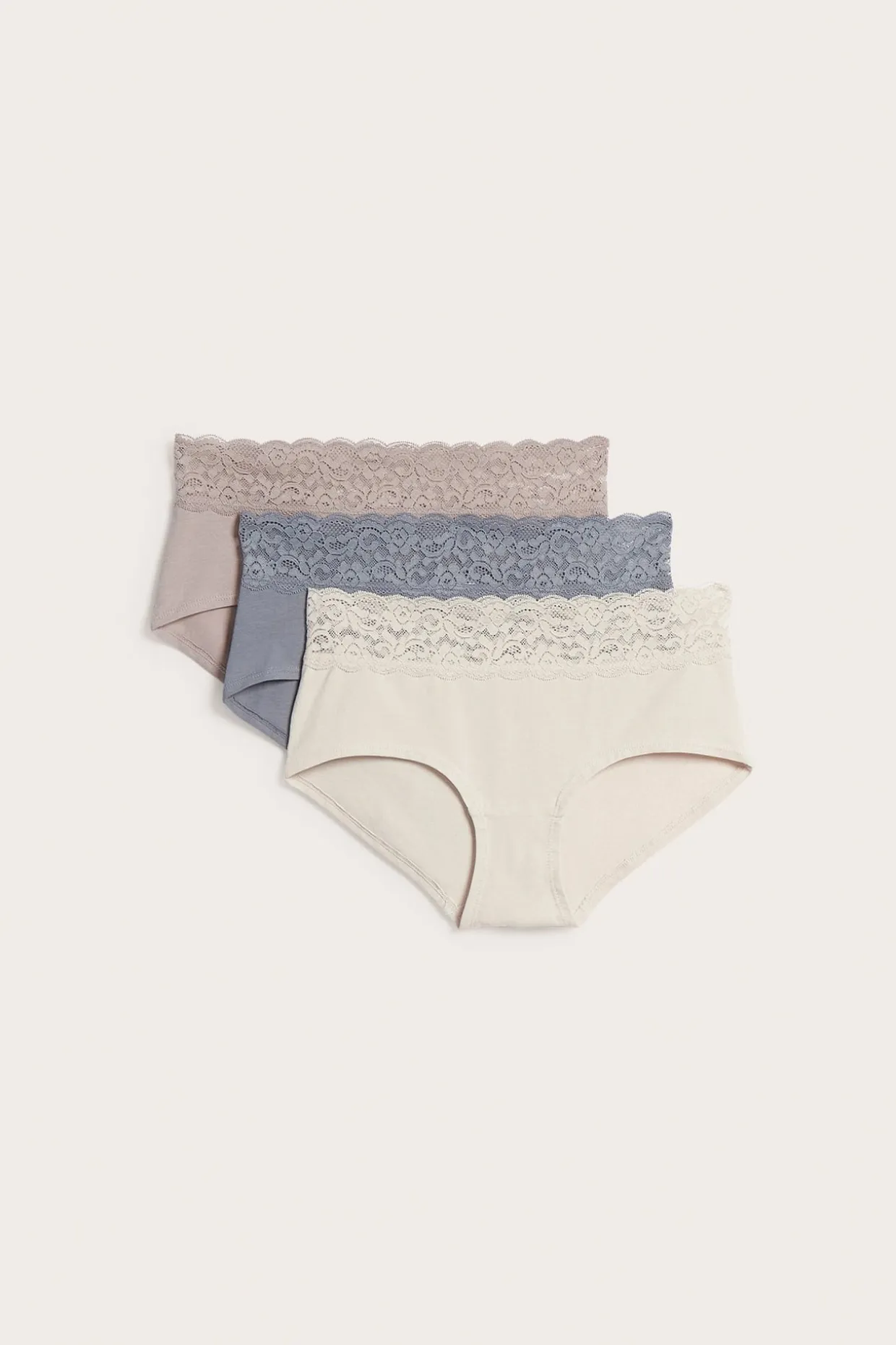 Biodrówki z bawełny, 3-pak