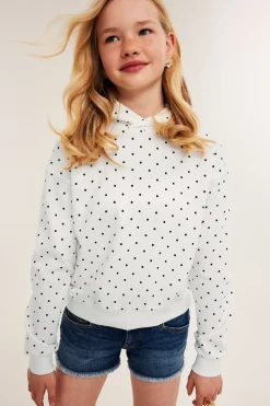 Bluza z kapturem, w kropki