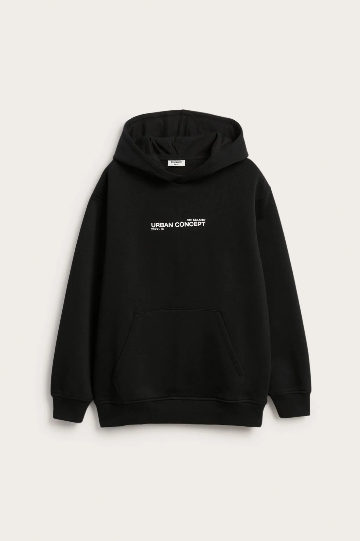 Bluza z kapturem, z nadrukowanym napisem