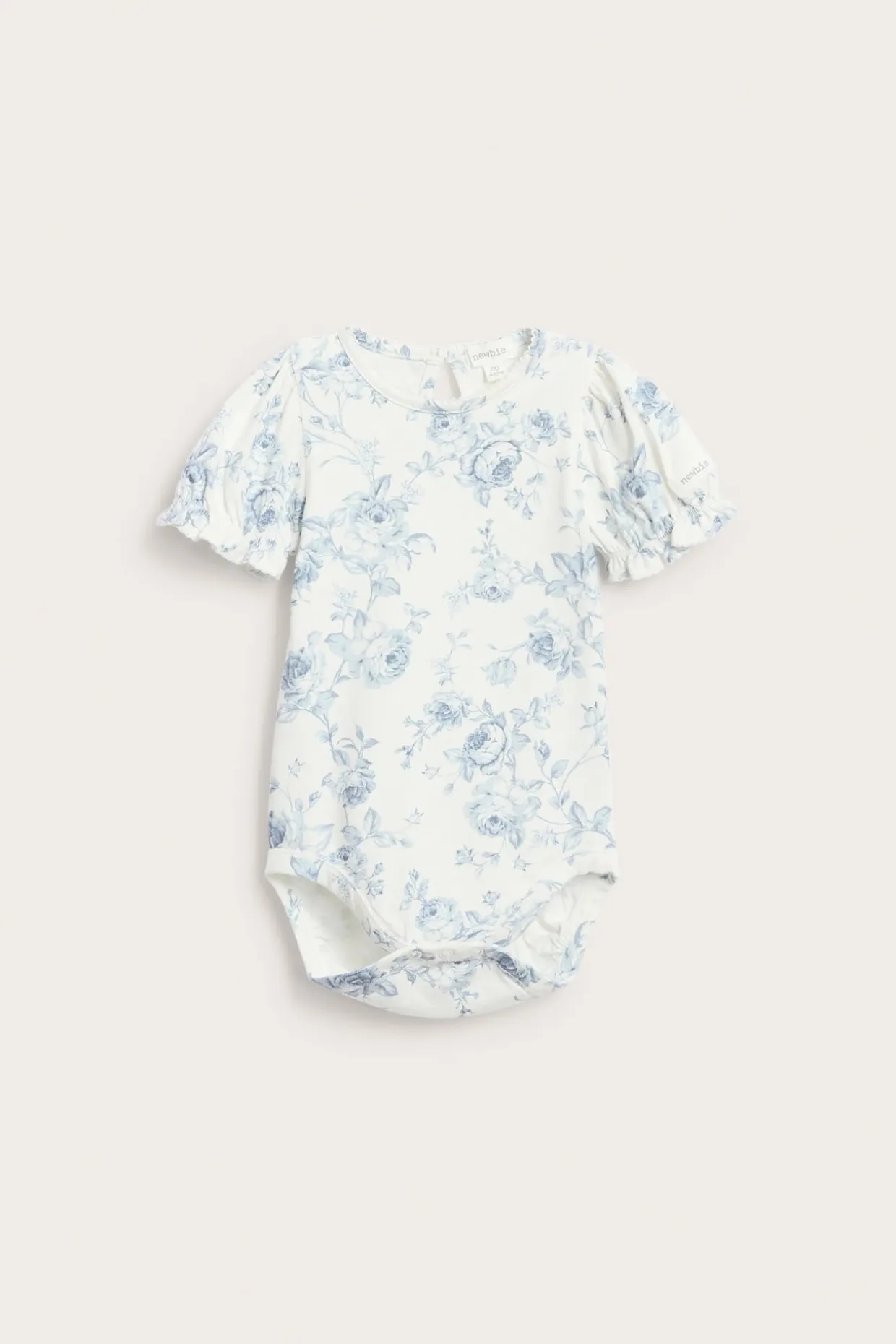 Body w kwiaty, z krótkimi rękawami