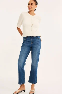 Dżinsy cropped flare regular waist