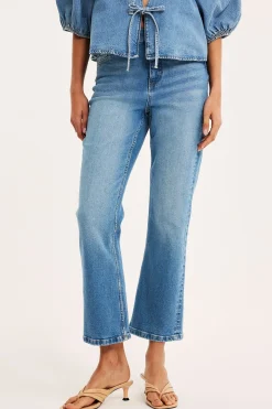 Dżinsy cropped flare regular waist