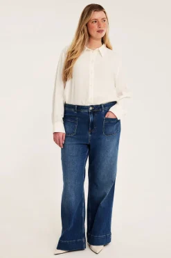 Dżinsy flare high waist