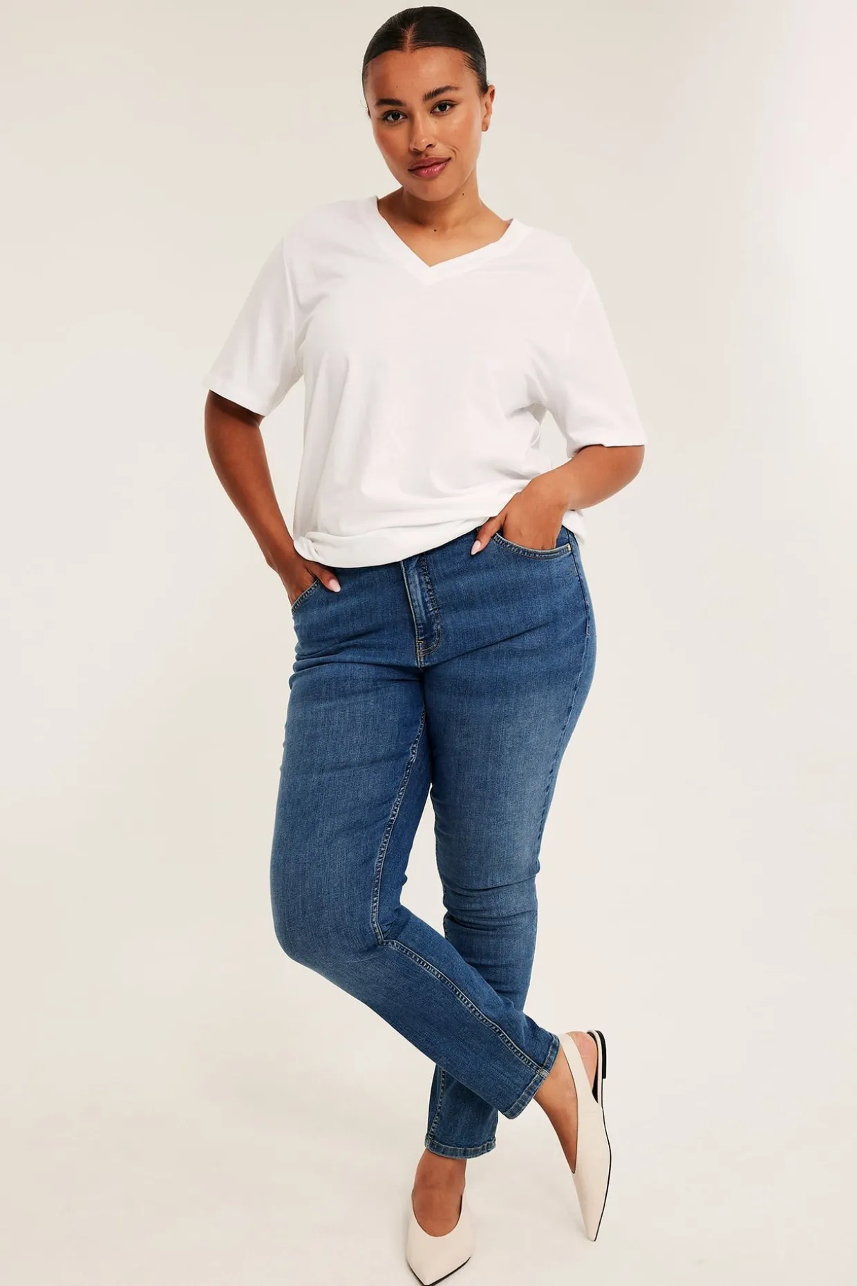 Dżinsy slim high waist