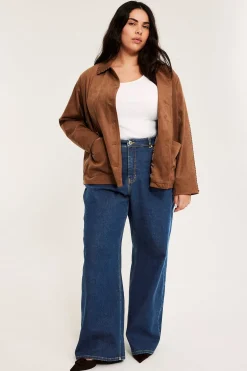 Dżinsy straight high waist