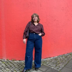 Dżinsy straight high waist