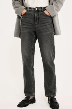 Dżinsy straight high waist