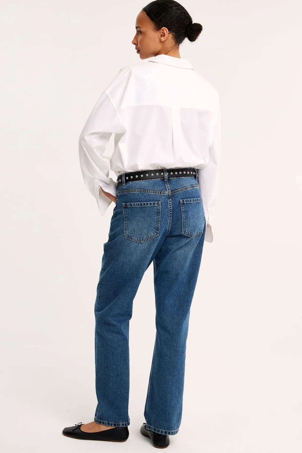 Dżinsy straight high waist