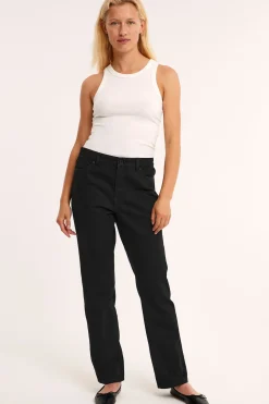 Dżinsy straight high waist