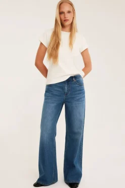 Dżinsy wide high waist