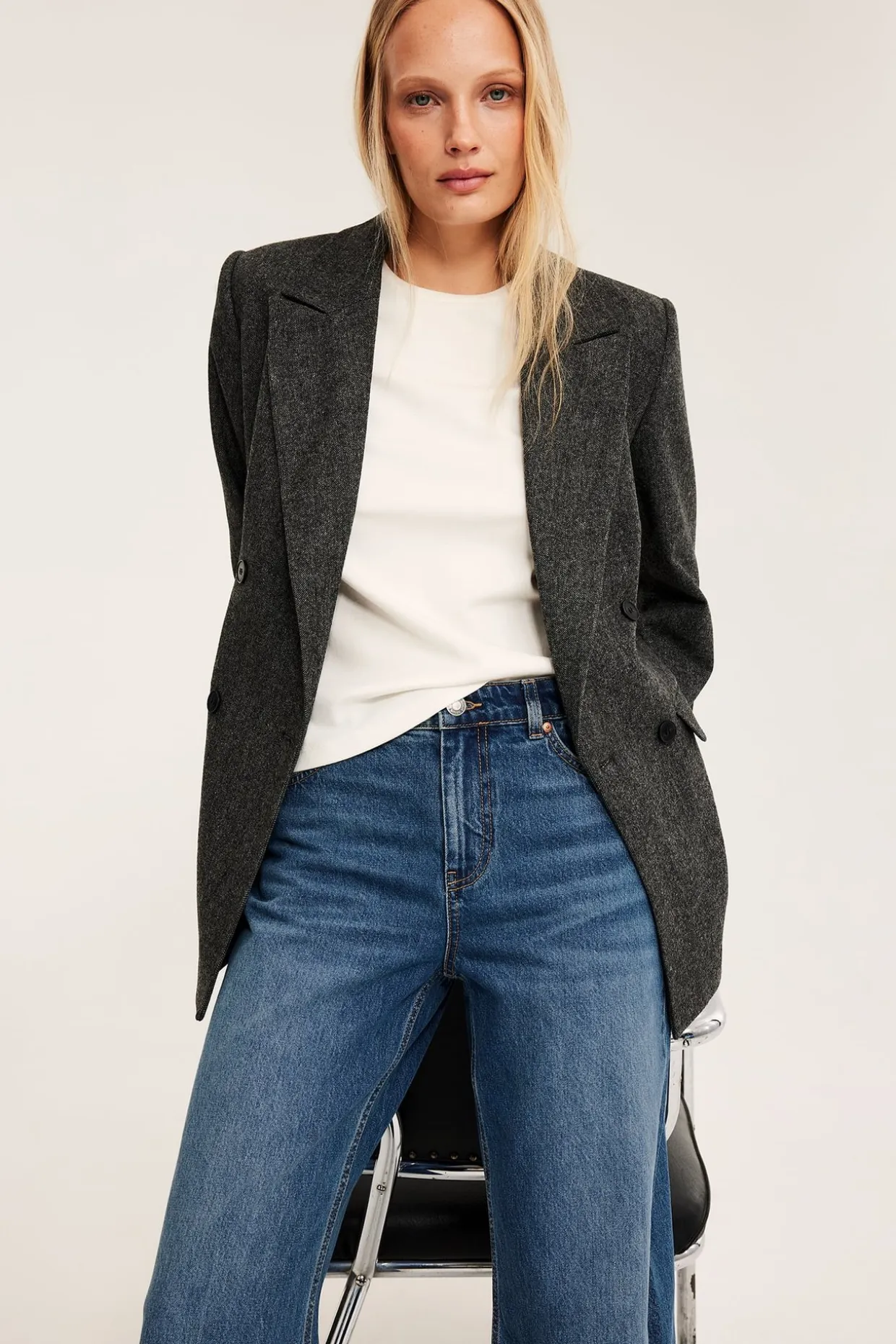 Dżinsy wide high waist