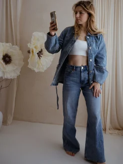 Dżinsy wide high waist