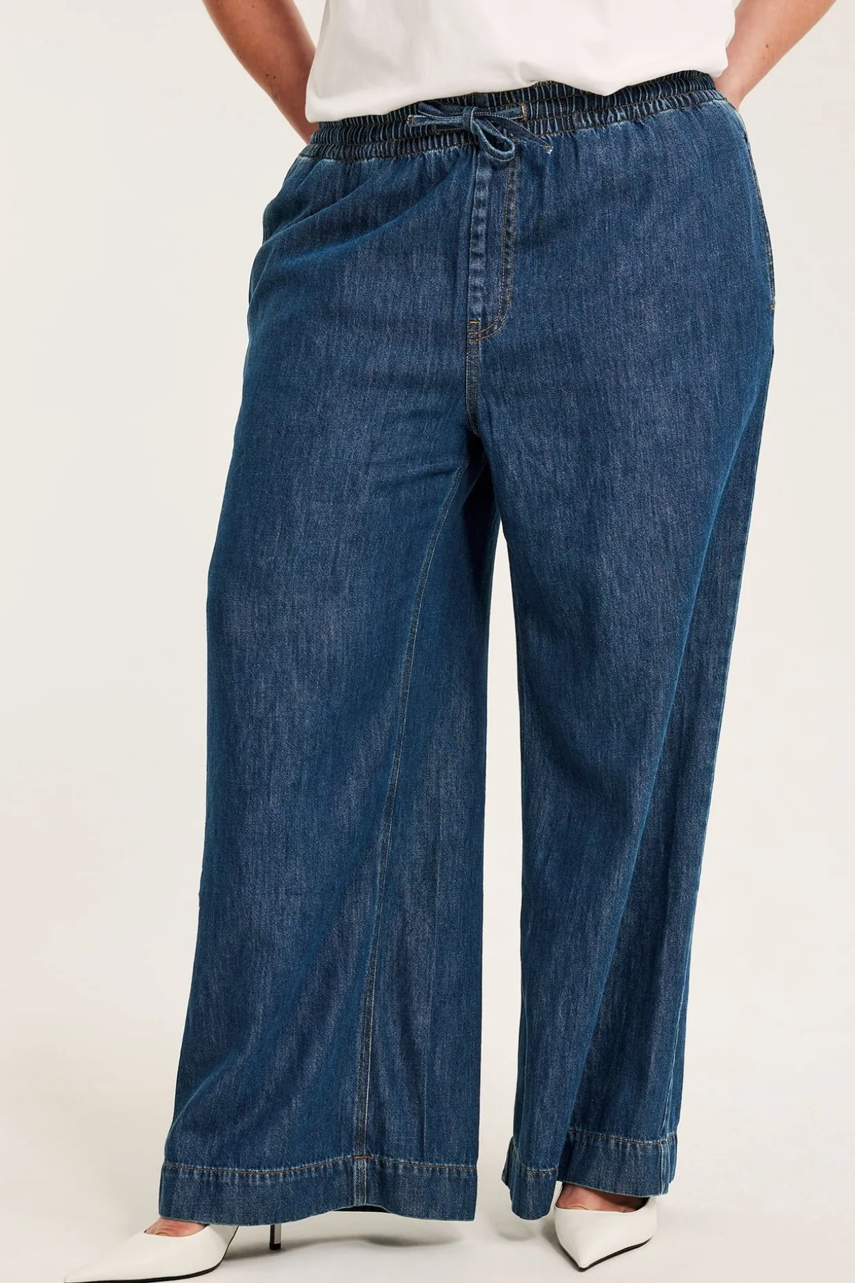 Dżinsy wide high waist