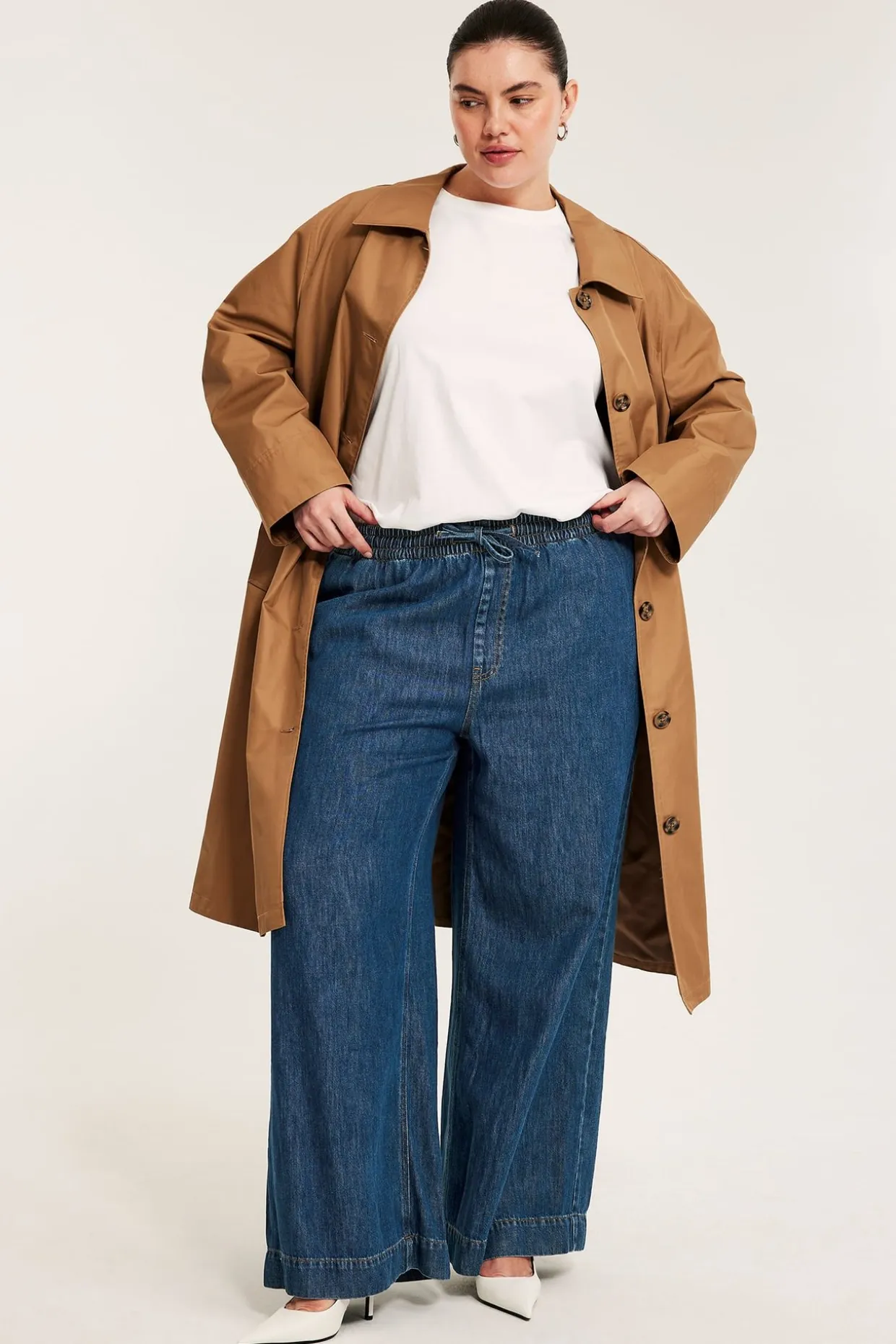Dżinsy wide high waist