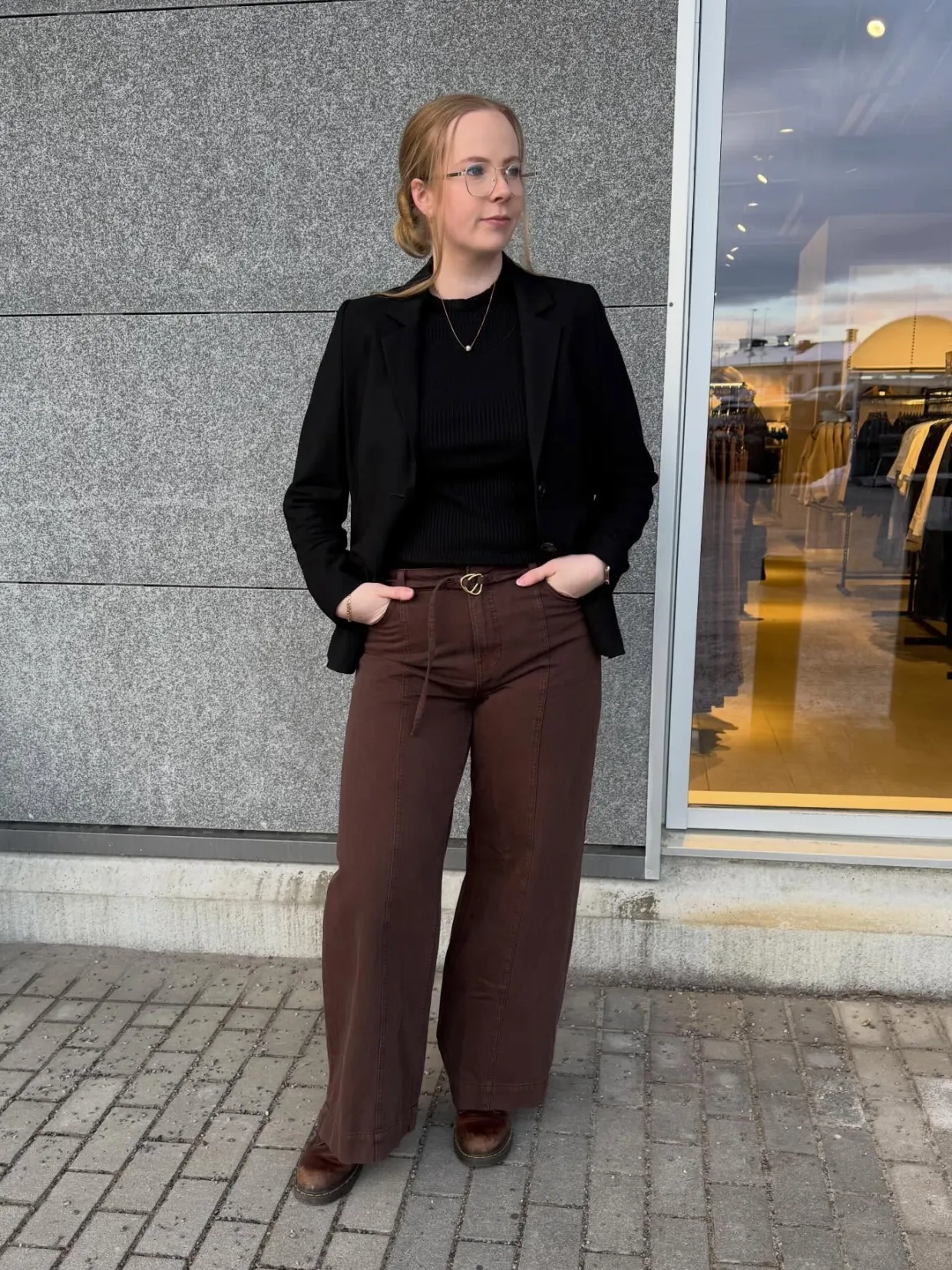 Dżinsy wide high waist
