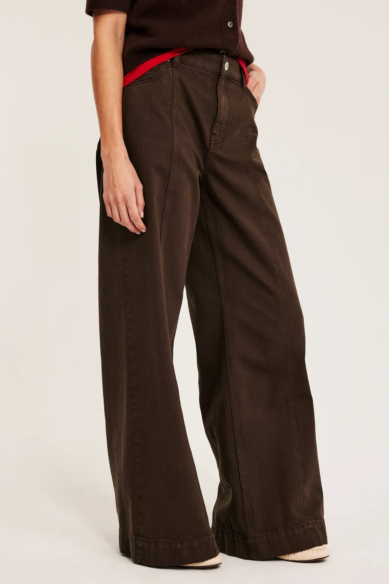 Dżinsy wide high waist