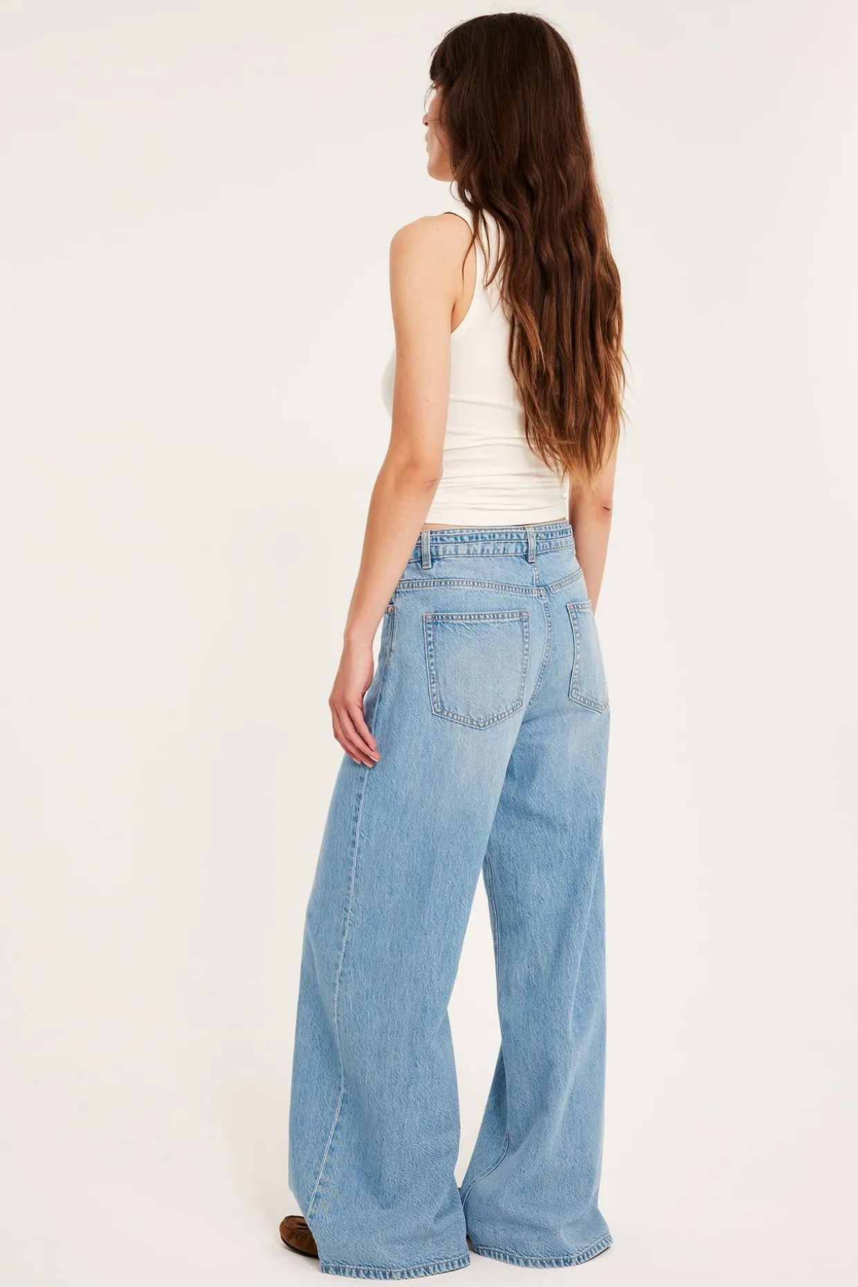 Dżinsy wide high waist
