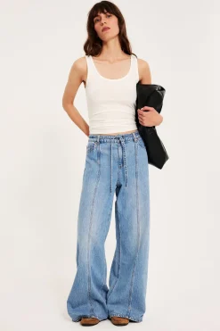 Dżinsy wide high waist