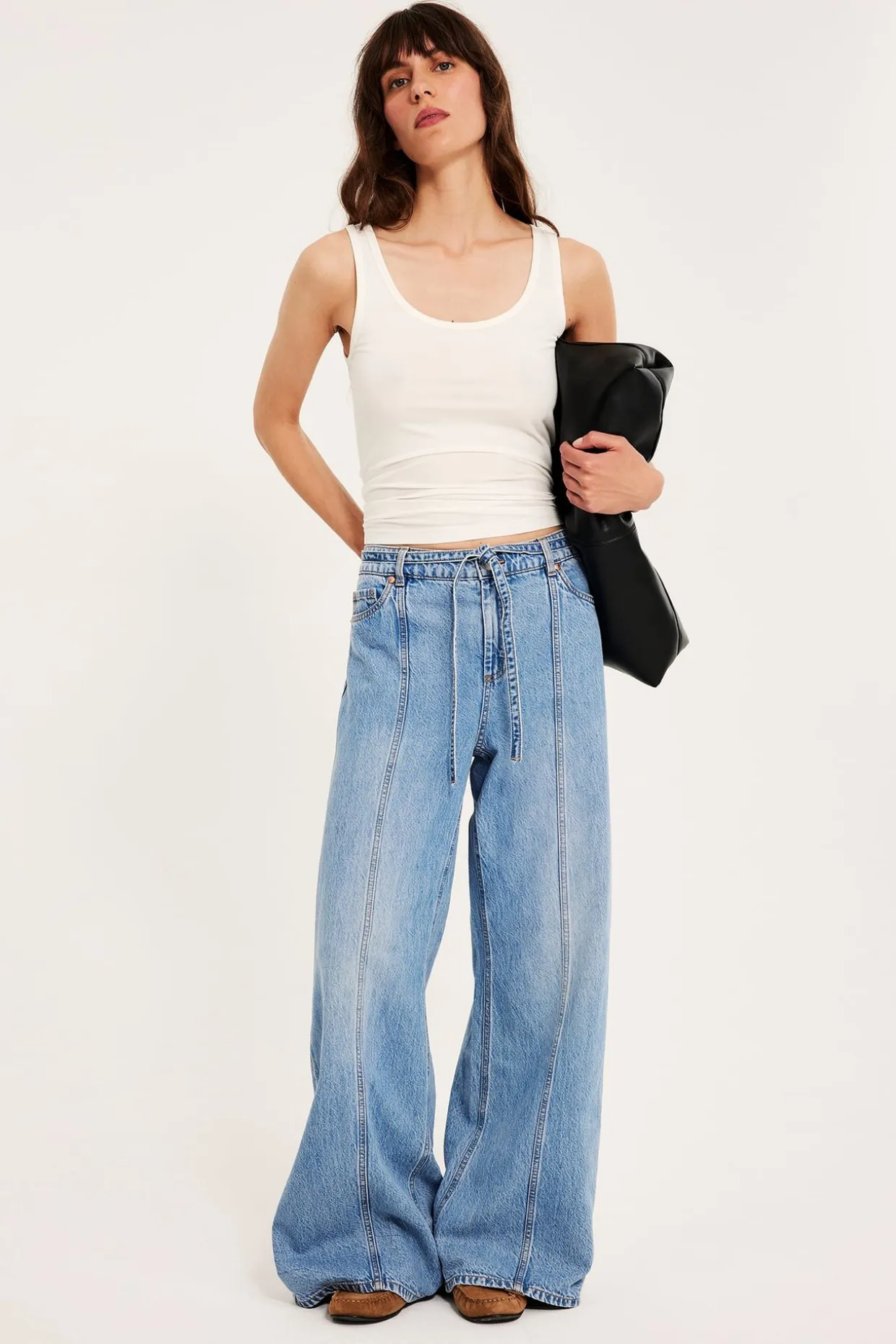 Dżinsy wide high waist
