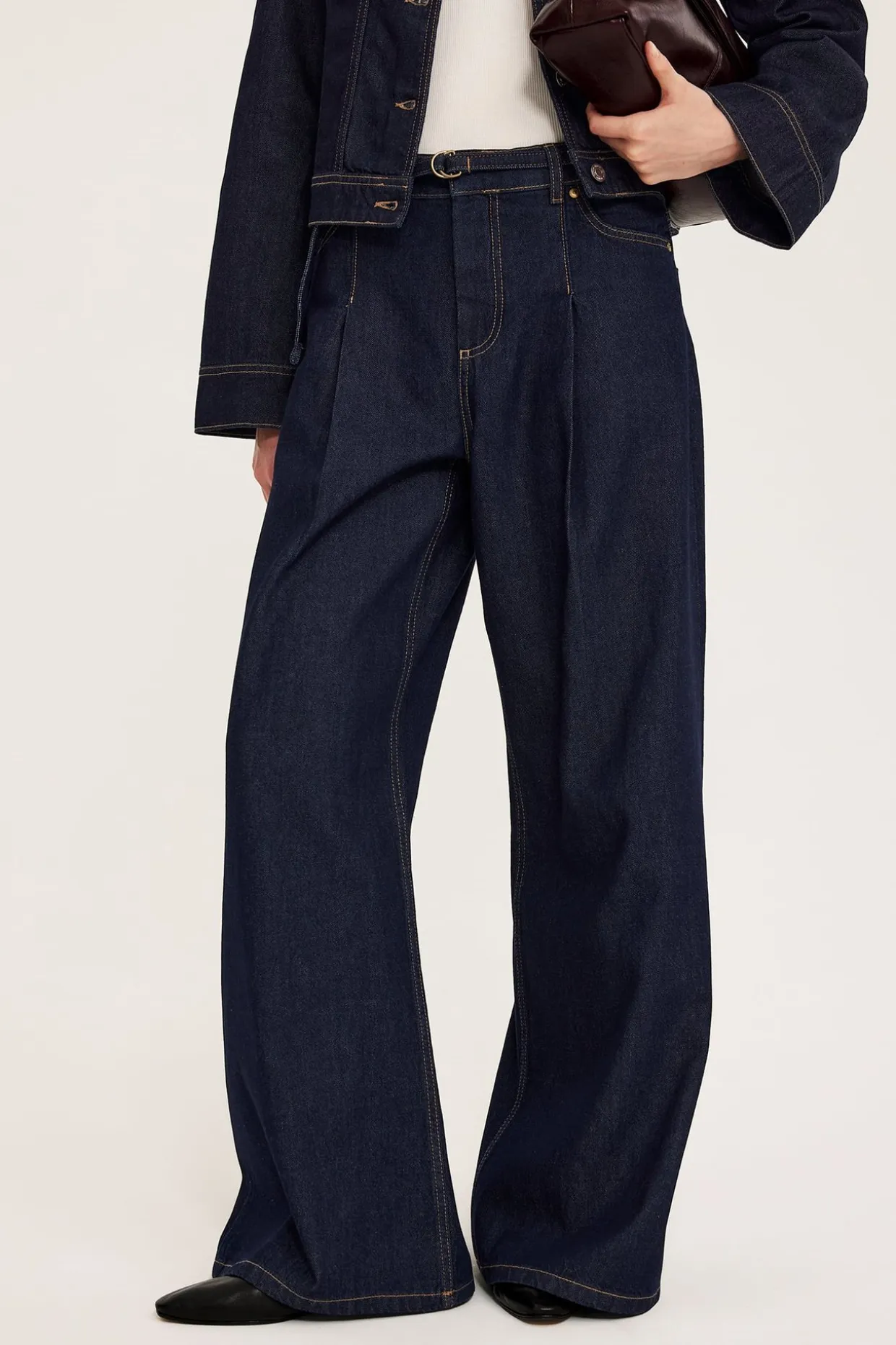 Dżinsy wide high waist