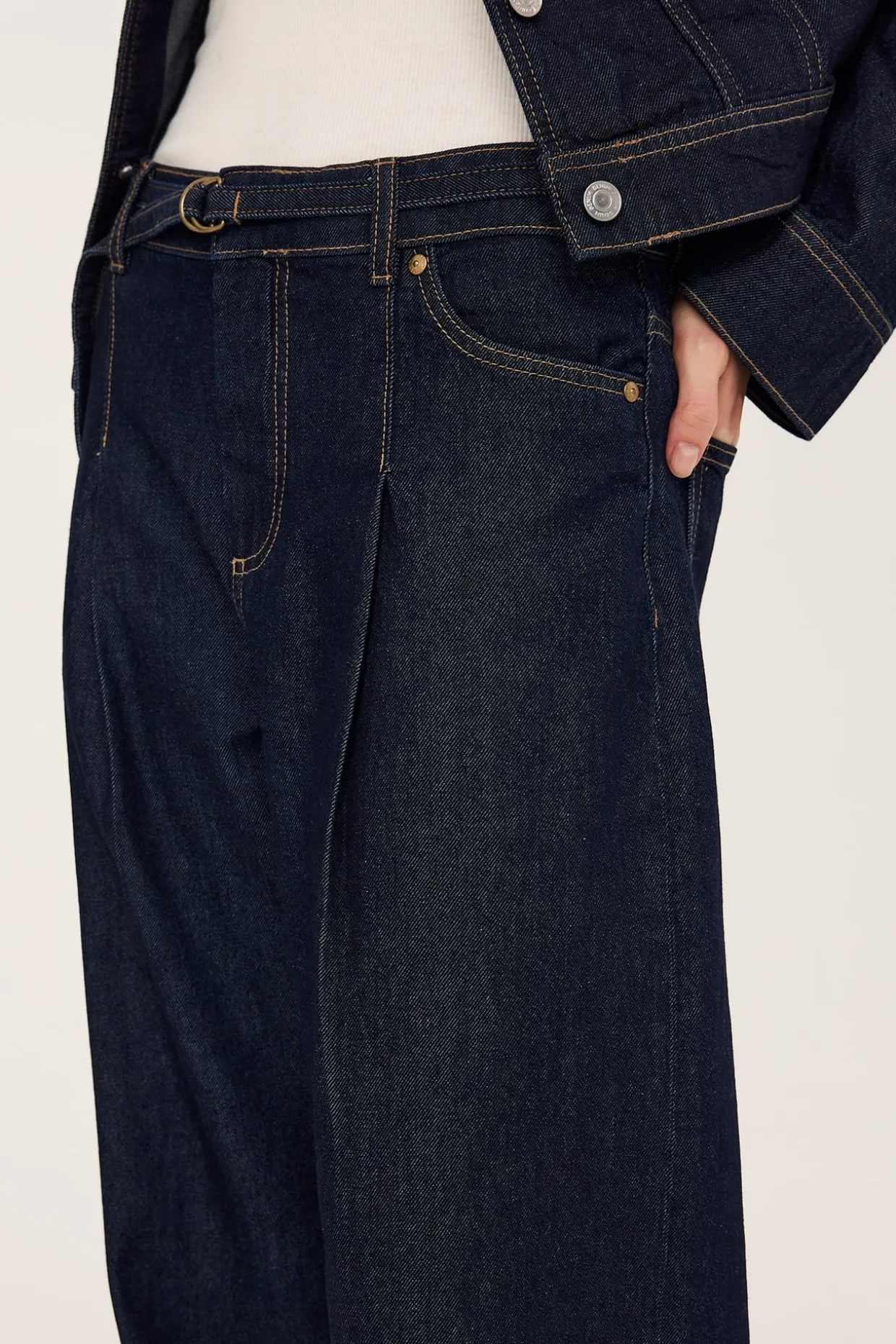 Dżinsy wide high waist