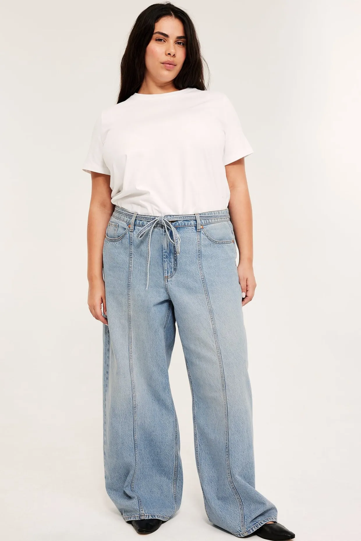 Dżinsy wide high waist