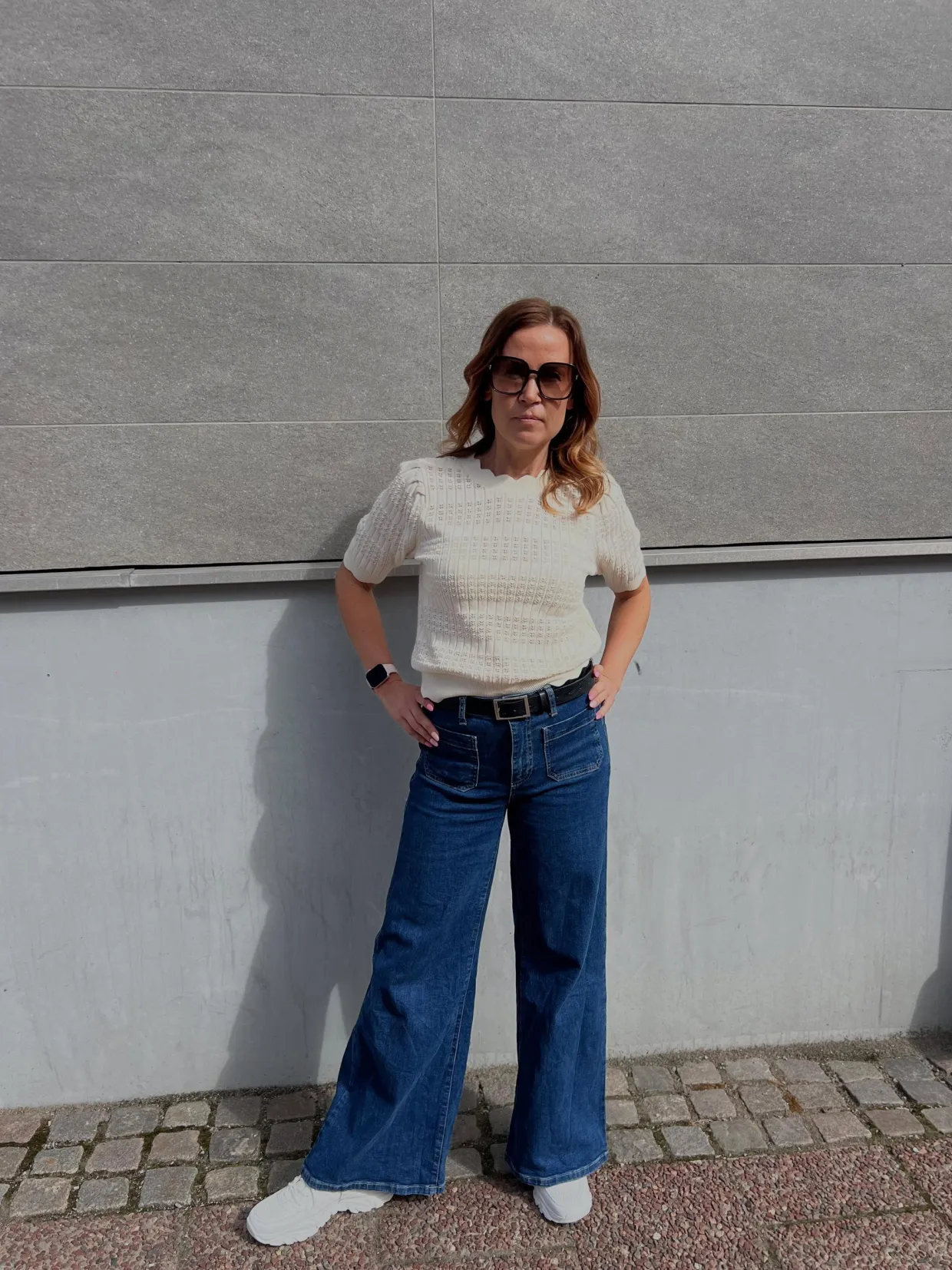Dżinsy wide high waist