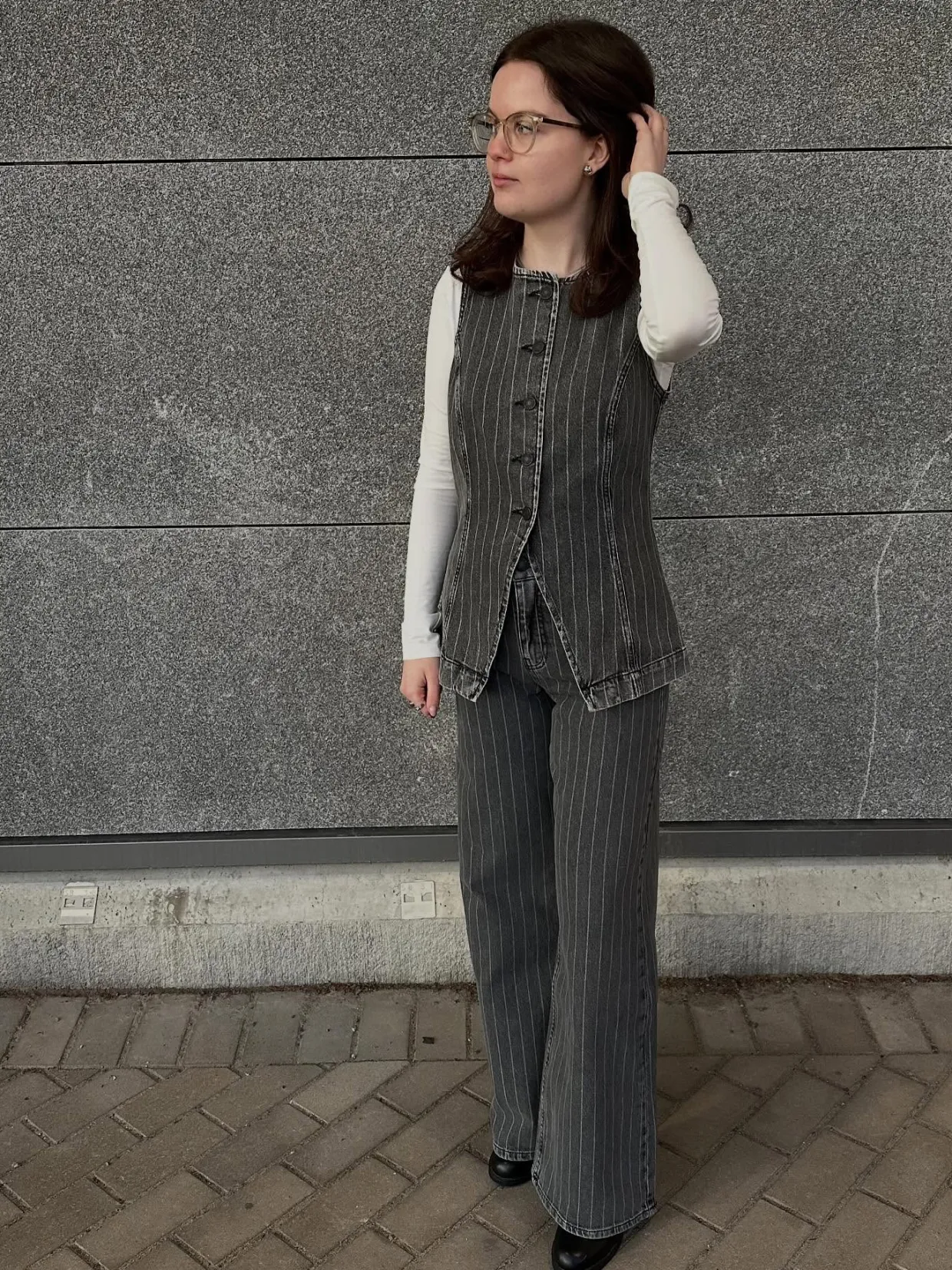 Dżinsy wide high waist