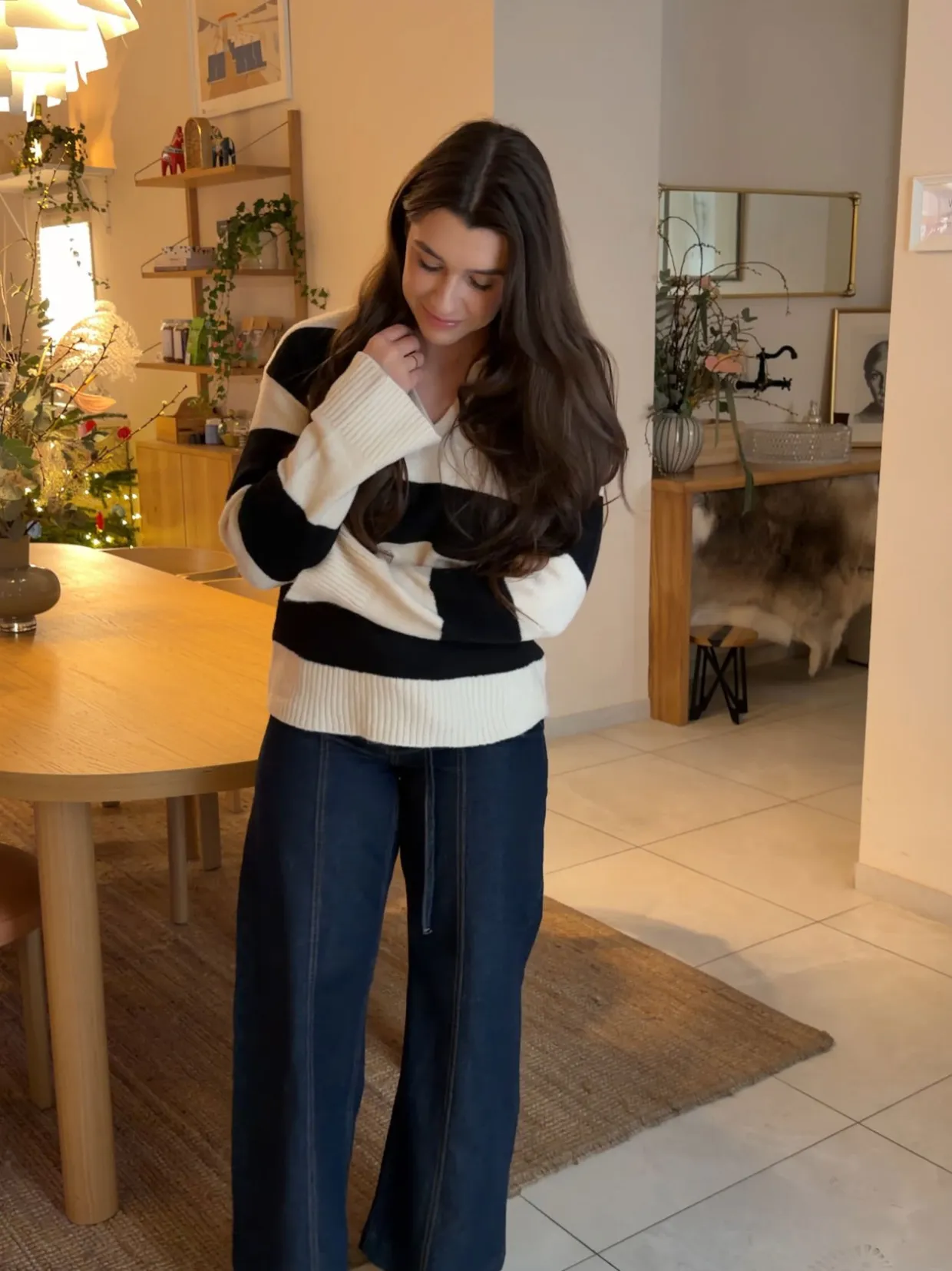 Dżinsy wide high waist