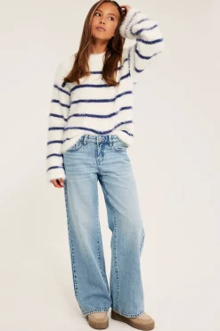 Dżinsy wide low waist