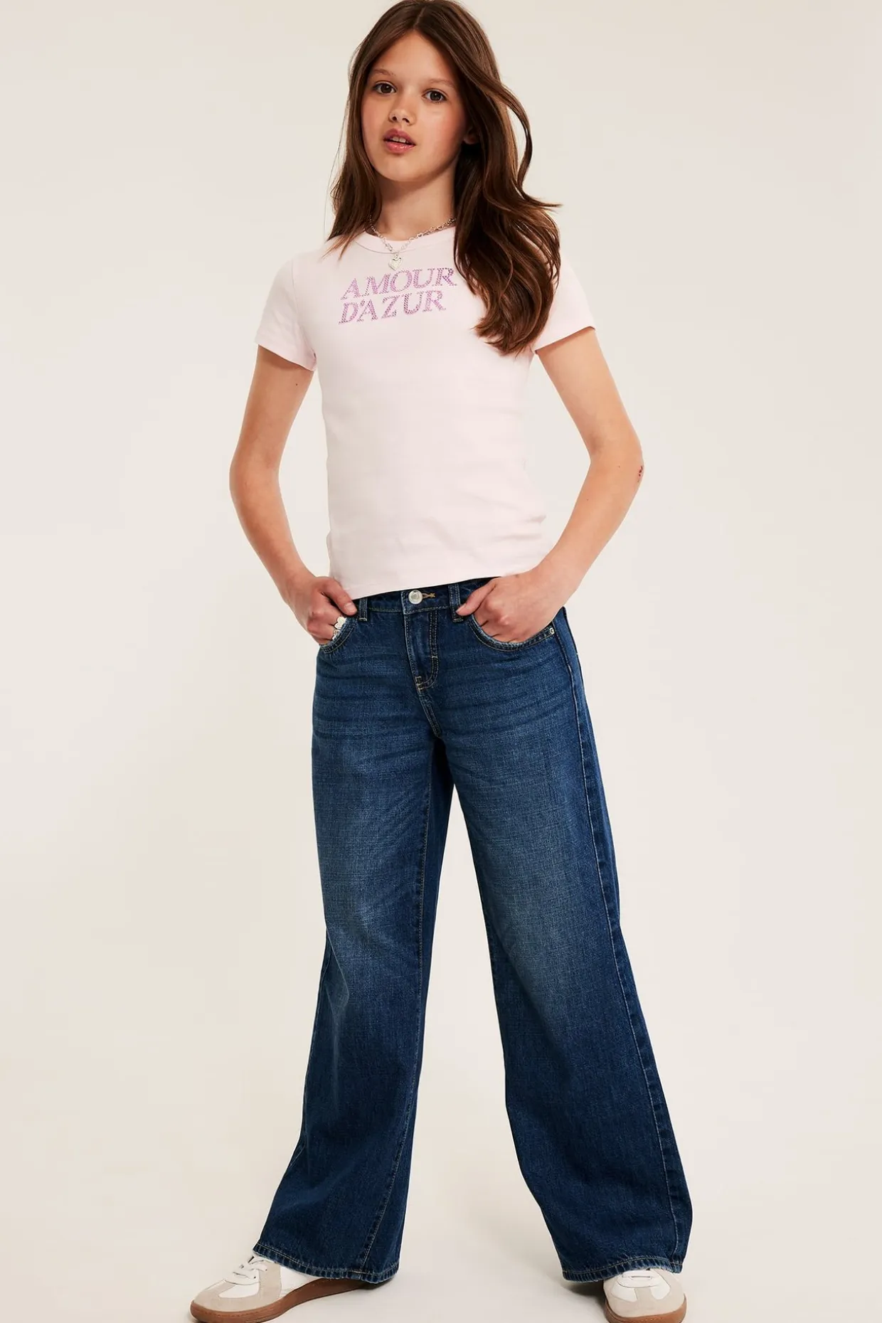 Dżinsy wide low waist