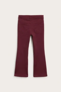 Kolorowe dżinsy z twillu, model bootcut