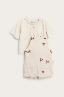 Komplet dla niemowląt, z wzorem w wiśnie