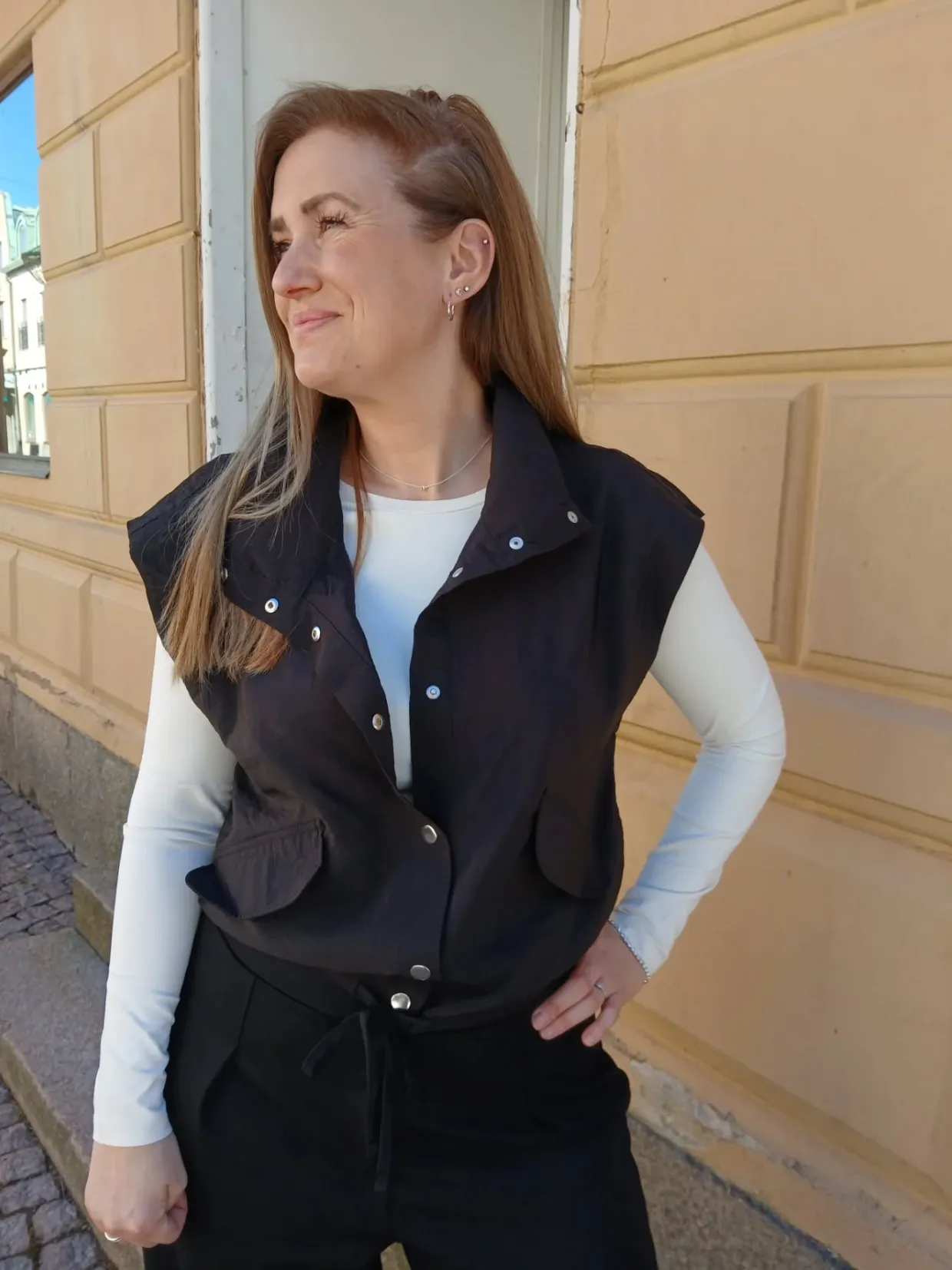 Koszula bez rękawów, ze sznureczkiem