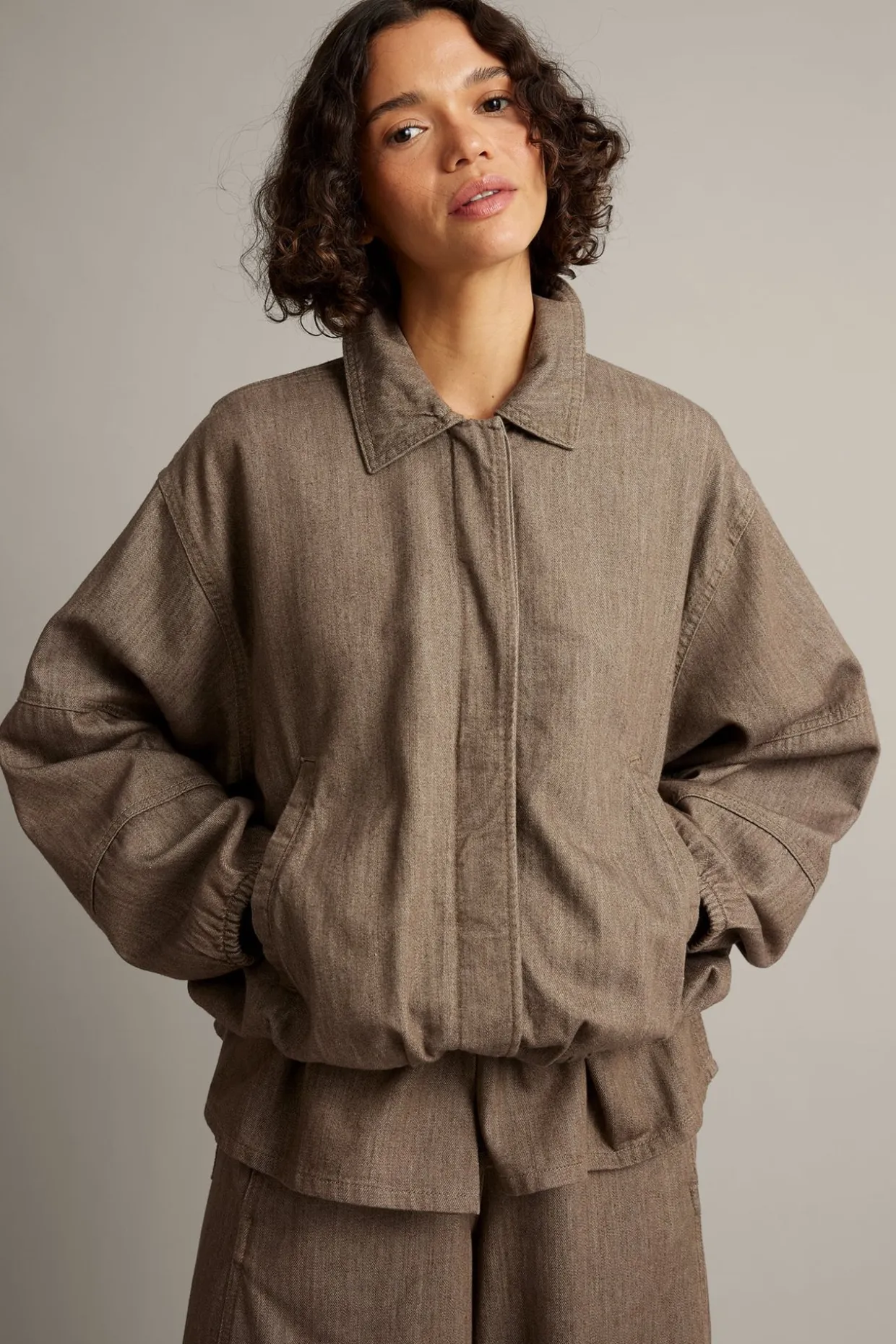 Kurtka typu bluzon z denimu