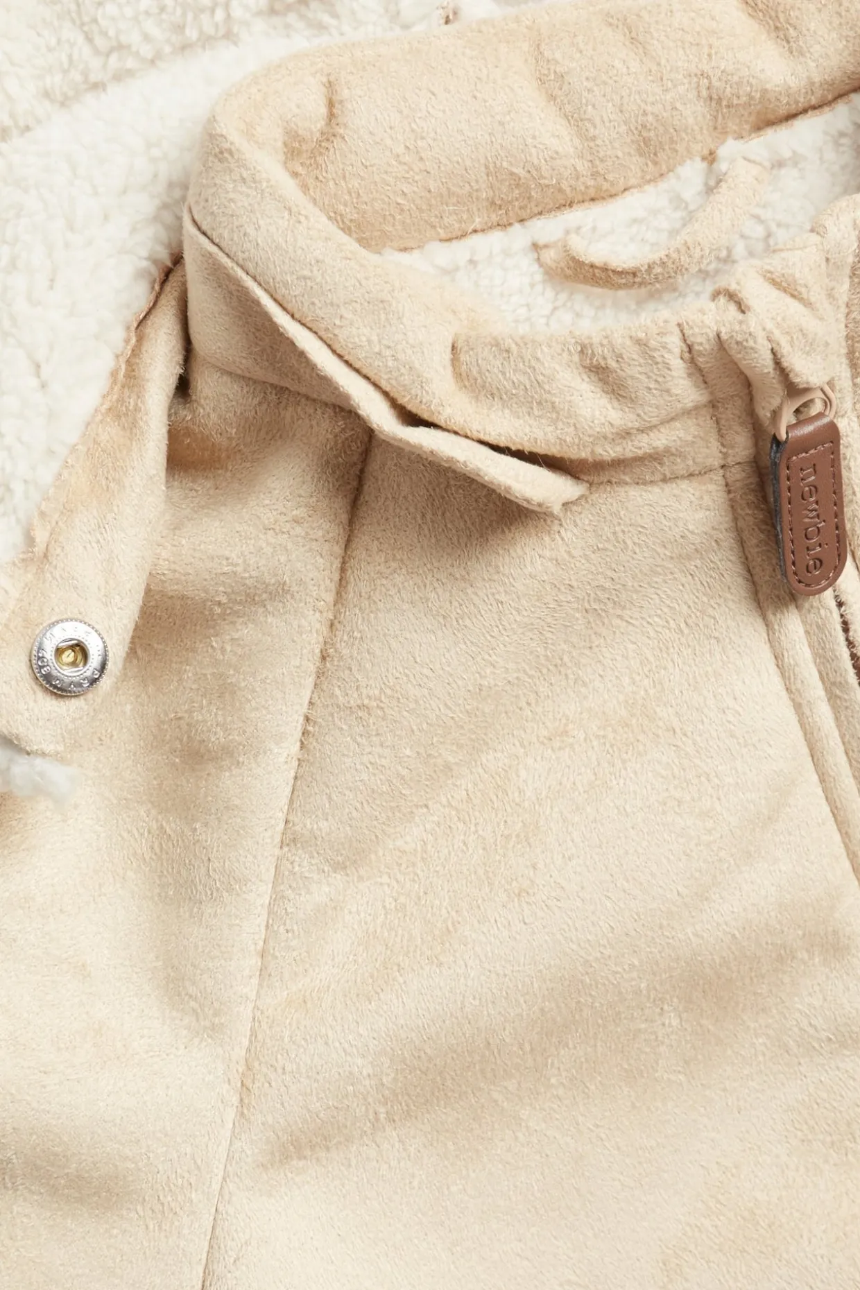 Kurtka typu shearling z pluszową podszewką