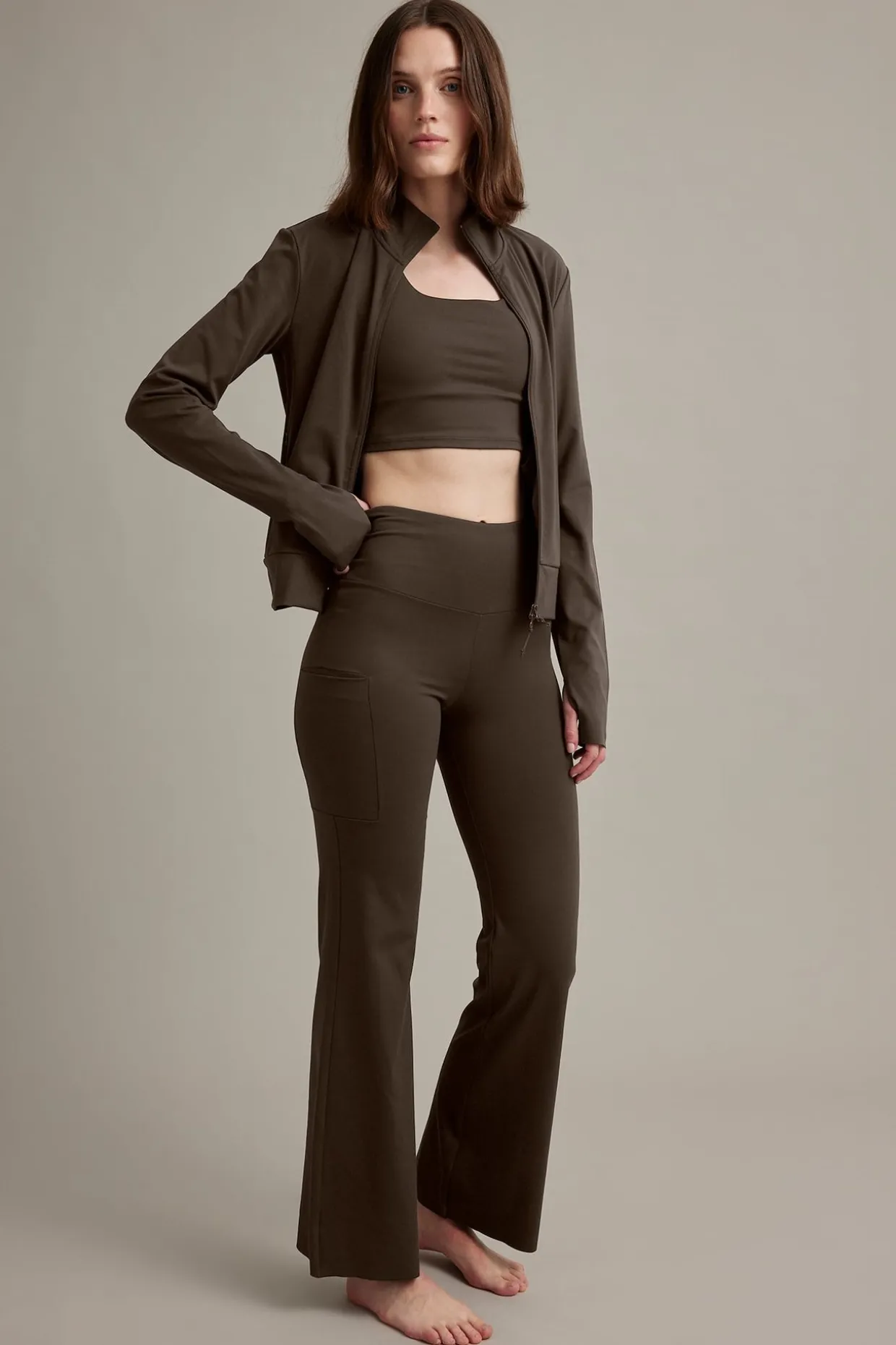 Legginsy do ćwiczeń, typu bootcut