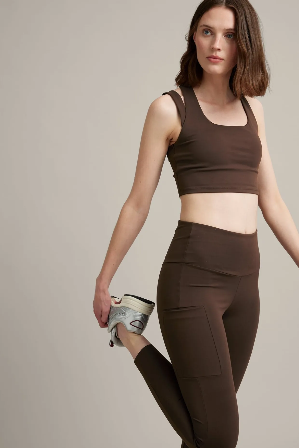 Legginsy do ćwiczeń, z kieszenią