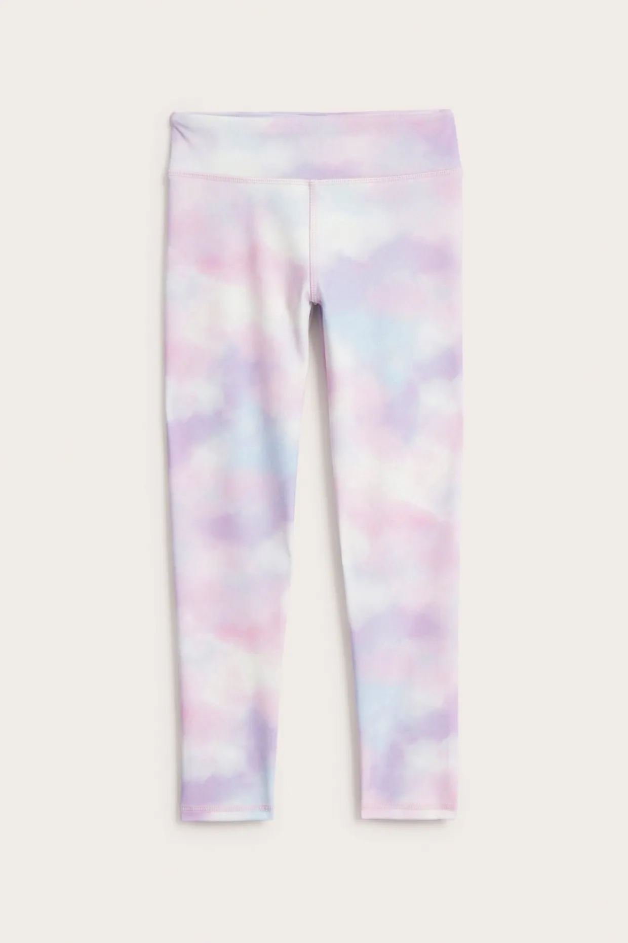 Legginsy do ćwiczeń, z nadrukiem tie-dye, z elastycznej dzianiny dżersejowej