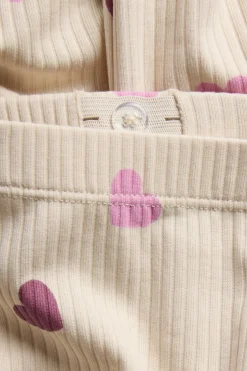 Legginsy dzwony z wzorem w serca