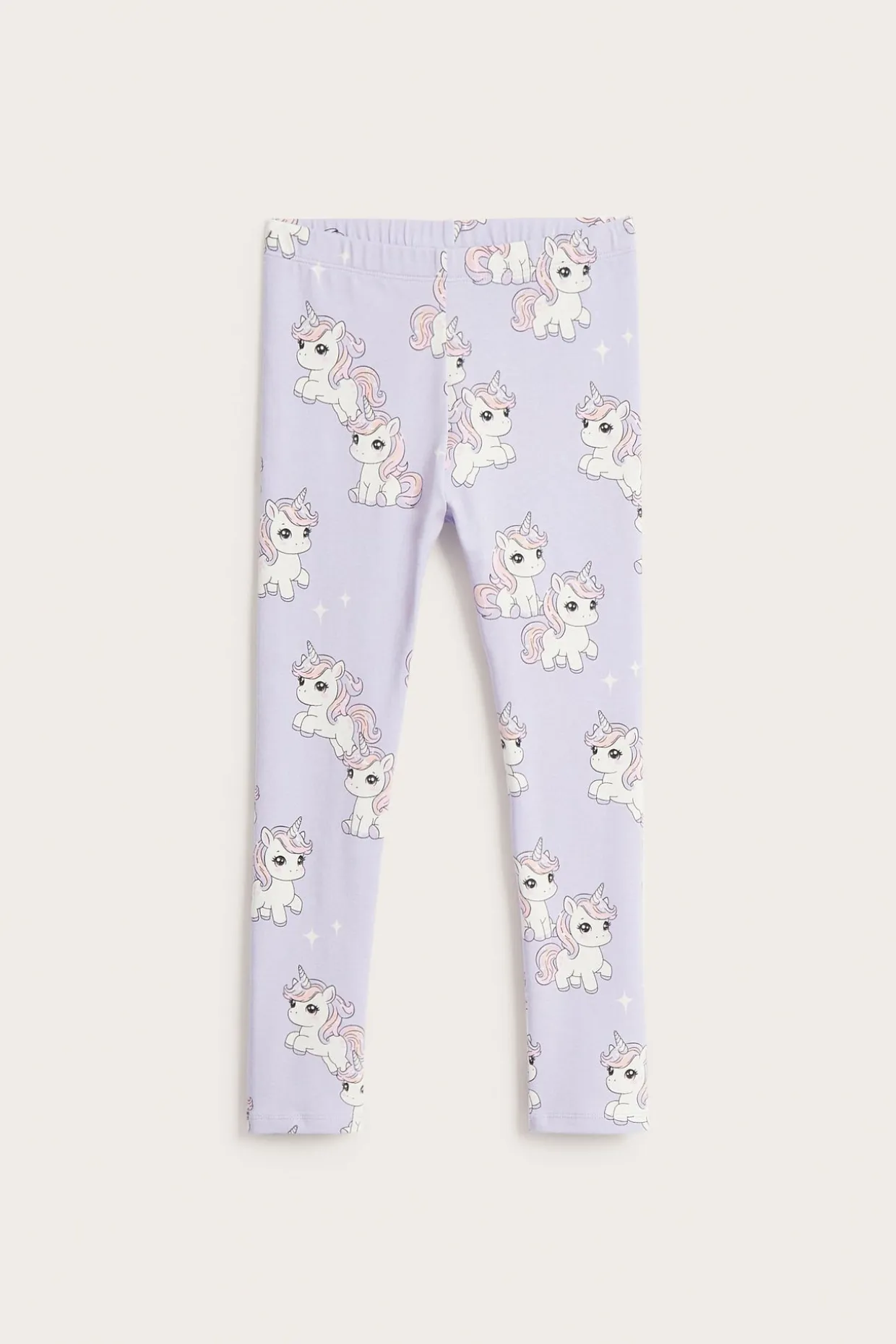 Legginsy we wzory, z bawełnianego trykotu
