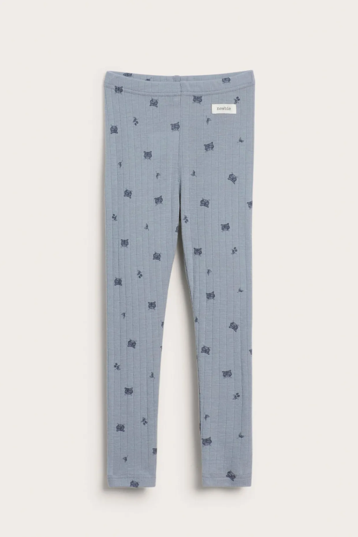 Legginsy we wzory, z wełny merino