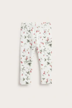 Legginsy z wzorem poziomki
