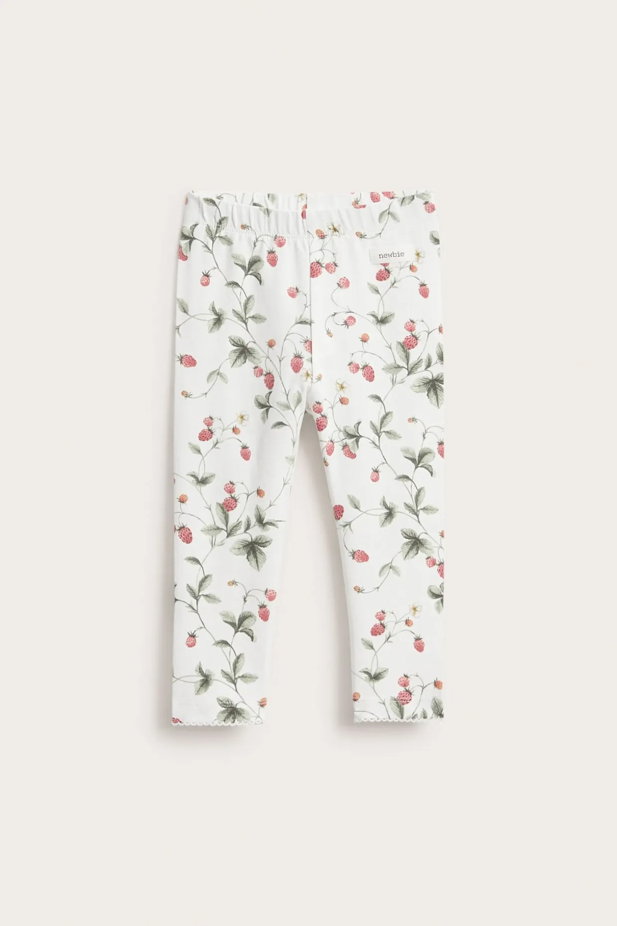 Legginsy z wzorem poziomki