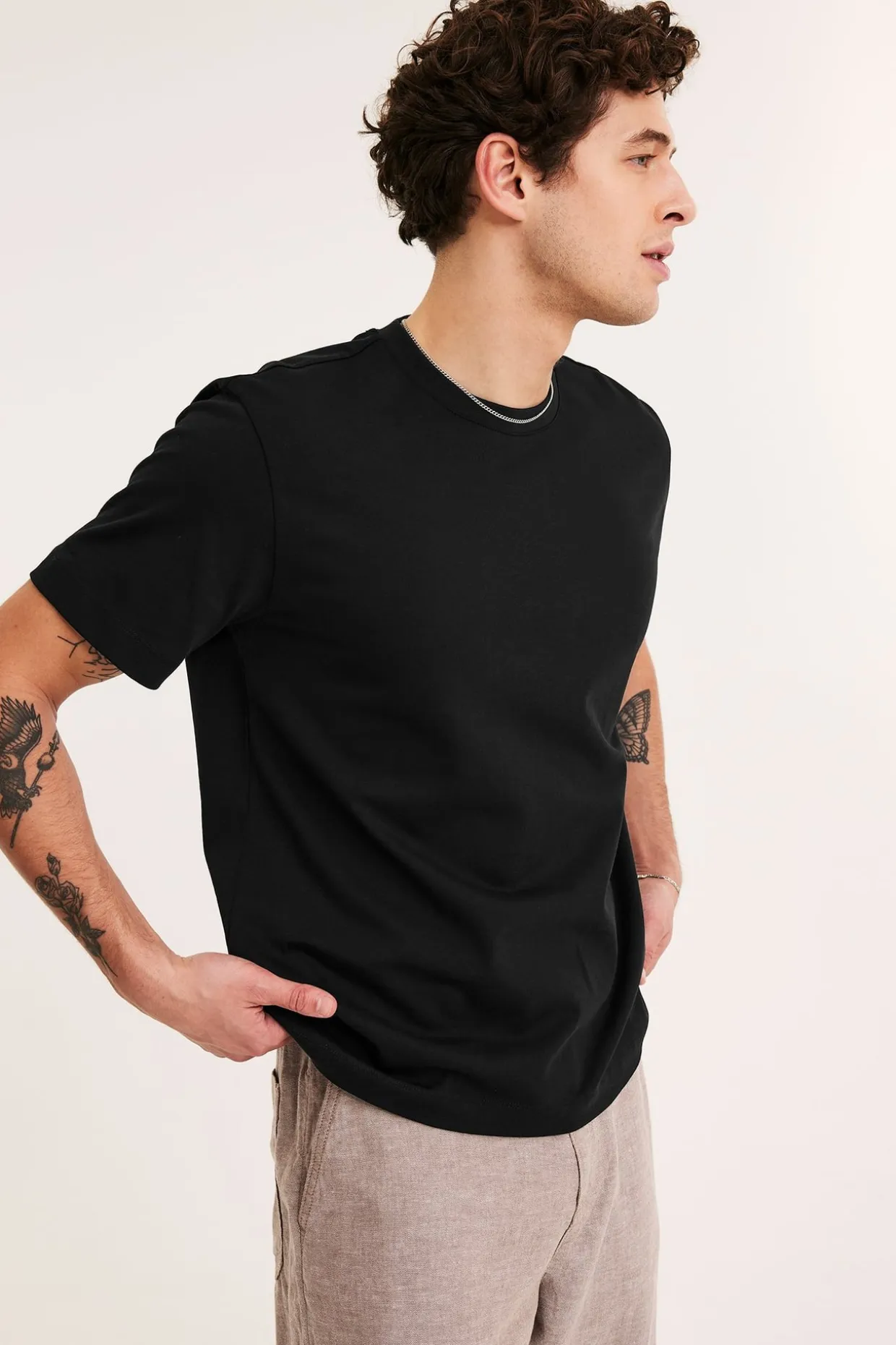 Luźny t-shirt z bawełny