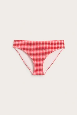 Majtki biodrówki od bikini, w kratę