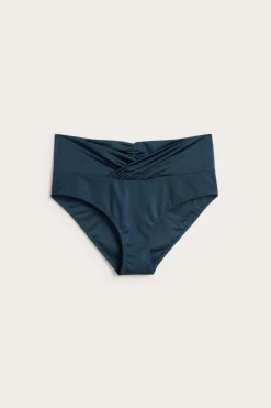 Majtki biodrówki od bikini, z drapowaniem