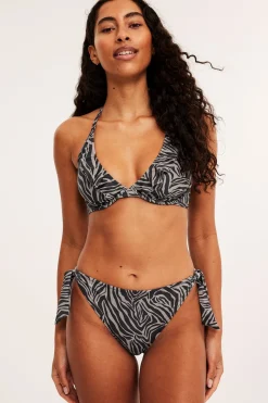 Majtki od bikini, we wzory, z wiązaniem