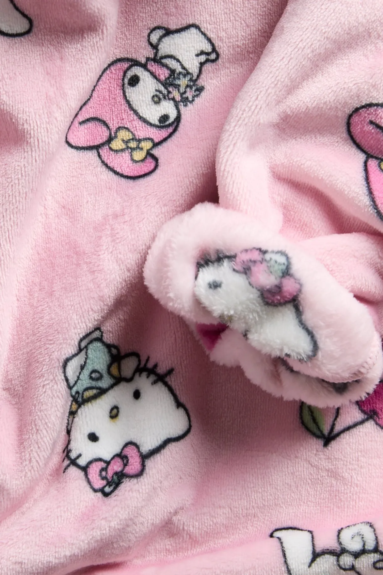 Polarowa bluza z kapturem, z nadrukiem Hello Kitty